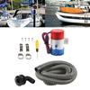 High Efficiency Marine Bilge Pump Hose Plumbing Kit 1-1/8 Inch with Elbow Thru Hull Scupper Fit for Safe and Dry Boating