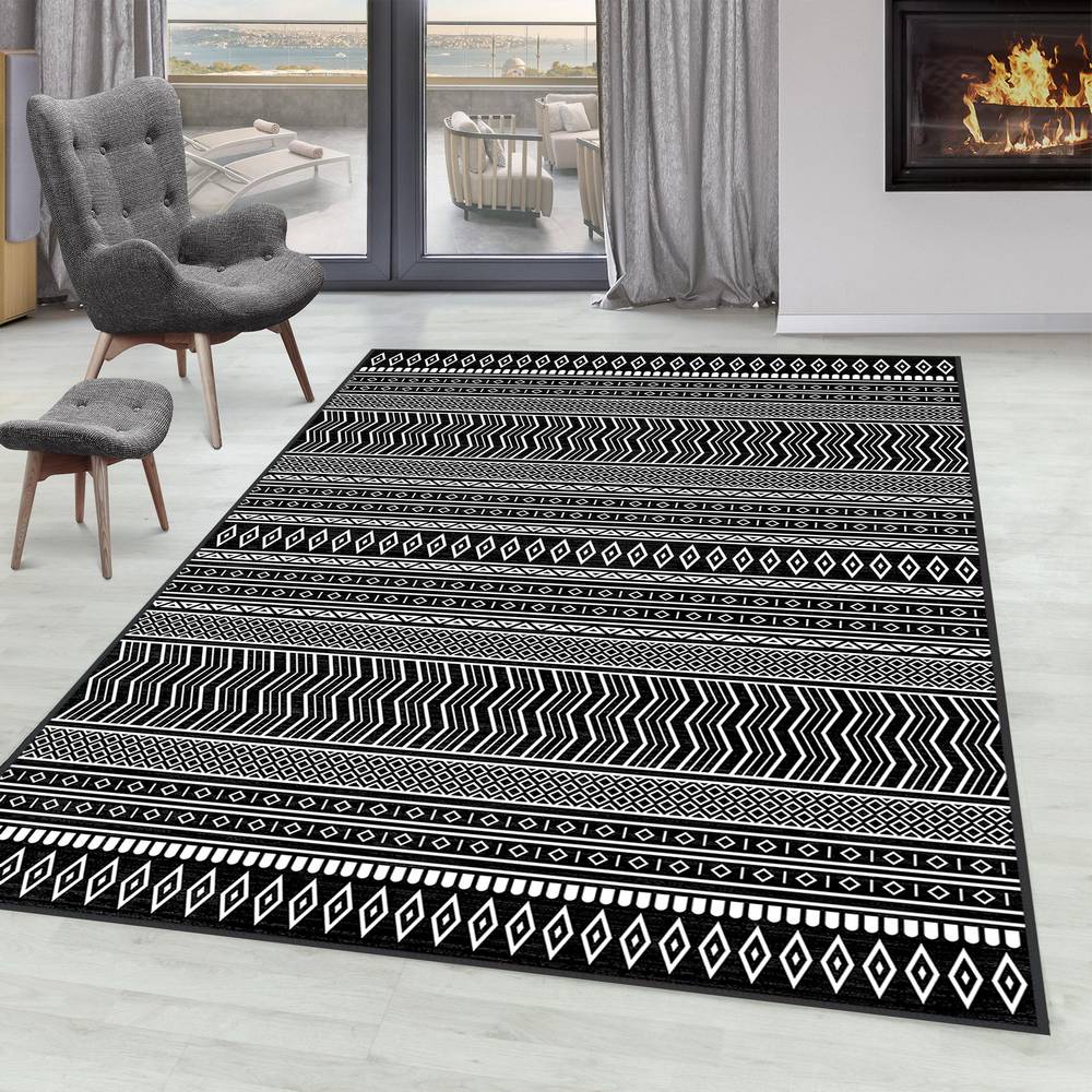 

Моющийся ковер с принтом Rovigo Home RVG0110-SD1164 50x80 чёрный