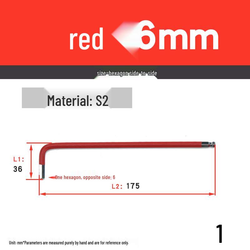 S2 Extended Ball Head Hex Key Set (2.5mm, 3mm, 4mm, 5mm, 6mm, 8mm) – Color Powder Coated