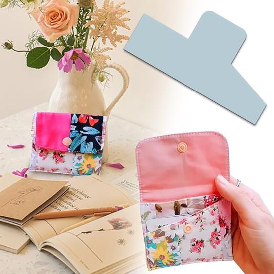 DIY Wallet Template Purse Sewing Patterns Reusable Templates Pocket Hand Stitch Template for Making Coin Purse Quick And Easy Crafting