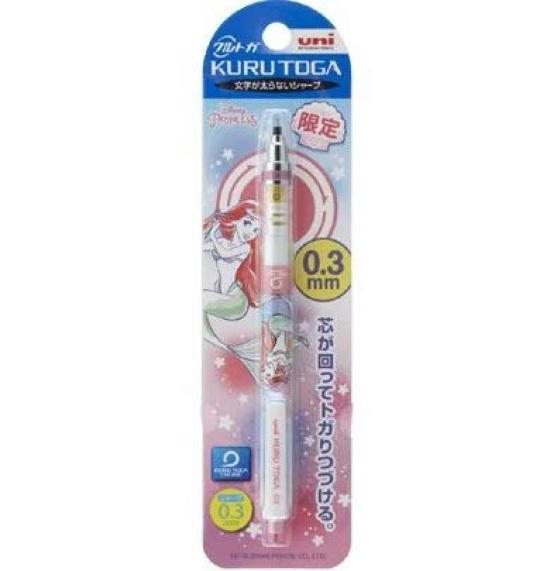 Limited edition mechanical pencil DISNEY "Kurutoga" 0.3mm [Ariel/AR Pink] M3-6