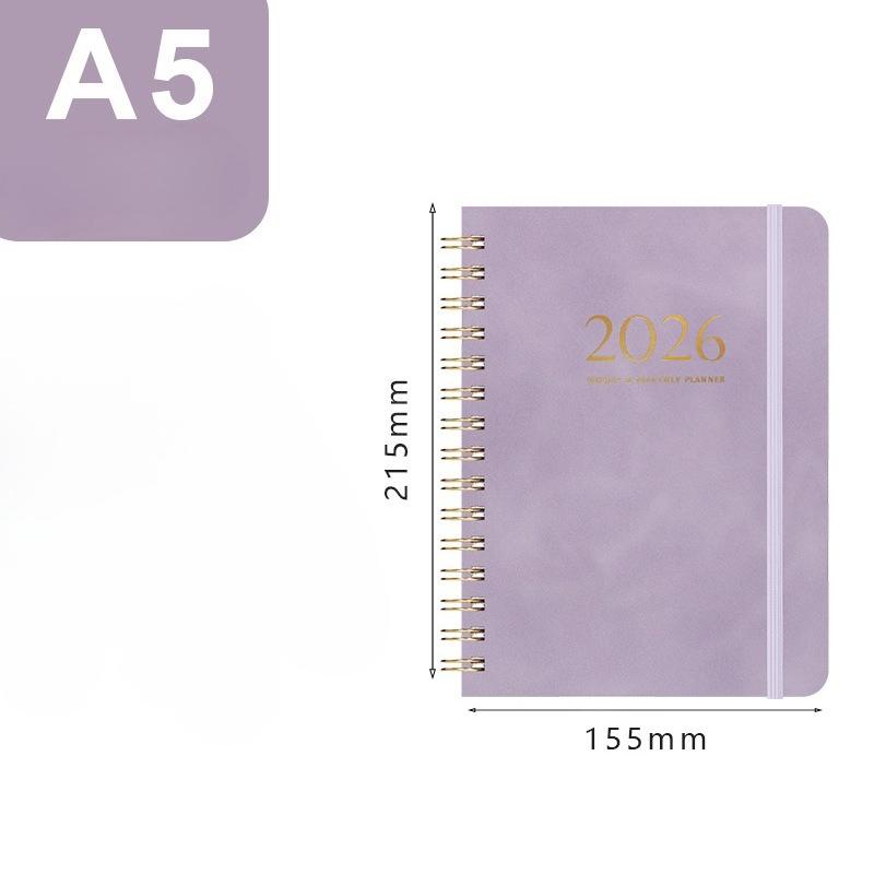 2026 Planner - Weekly and Monthly Planner, A5 Size, Hard Cover Purple