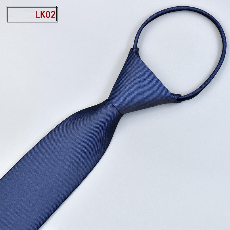 Men's Noble Necktie For Wedding Party Business Formal Suits Fashion Convenient Pre-tied Zipper Ties Narrow Necktie