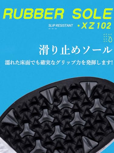 [mxcgzl] Spikeless Golf Shoes, Breathable, Dial-Type, Men's and Women's Sneakers, Leather Thick Sole, Lightweight, Durable, Comfortable, Non-Slip, Pro