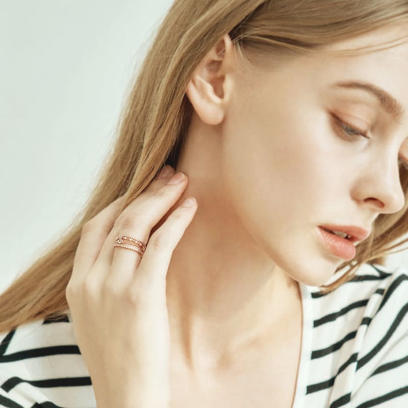 ELLE Jewelry Daily Layered Ring 4-Piece Set ELBRWR117