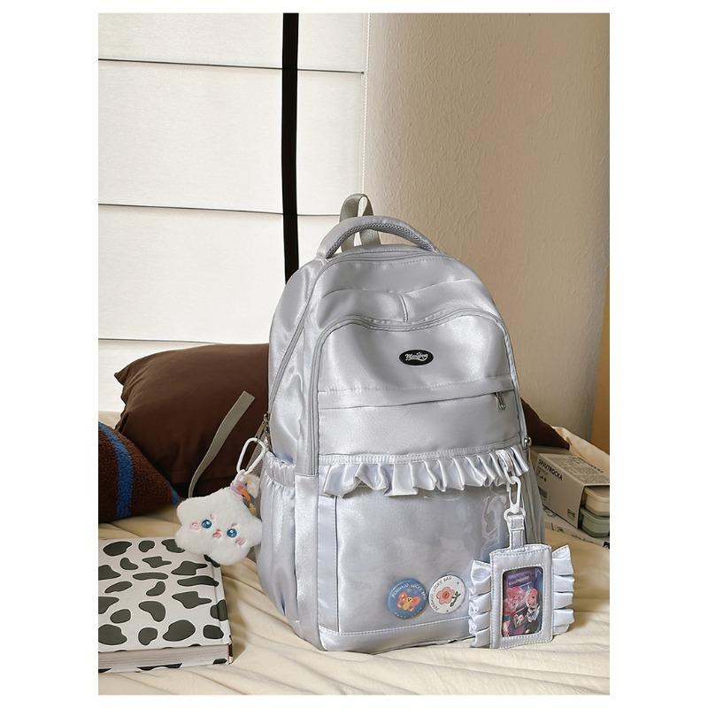 High-value, fresh and sweet, two-dimensional girl, high school student, large-capacity backpack.