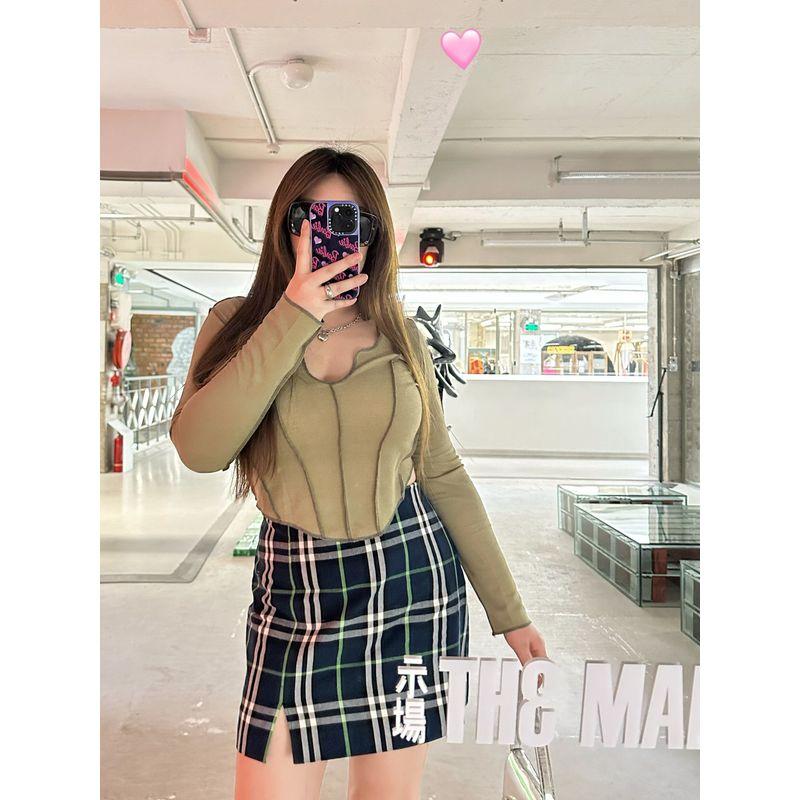 

Мисс Бигги Европейский и американский большие размеры Похудение Приталенный Универсальный Швейный Открытый Длинные рукава Рубашка Короткий пиджак Matcha Green XXL