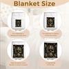 Black and Gold Skull Blanket Soft Cozy Warm Winter Flannel Throw Blanket All Seasons for Sofa Bed Room Decor