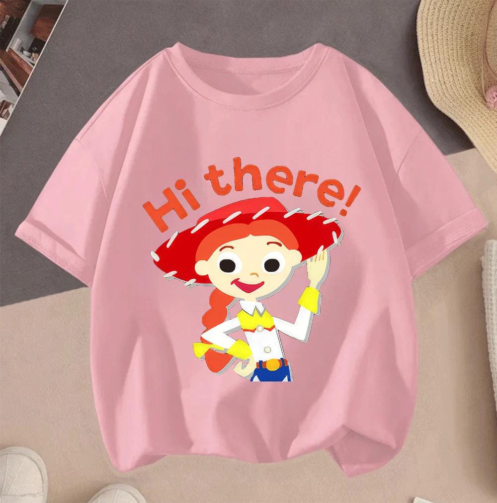 2026 Toy Story Cartoon Hot Sale 2D Print Casual Summer Short Sleeve Tops For Teenagers Boys Girls
