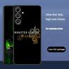 Monster Hunter Wilds Phone Case For Samsung Galaxy S25 S24 S23 S22 S21 S20 Plus Ultra Note20 Soft Black