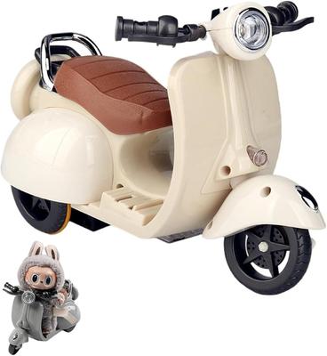 Labubu Doll Mini Electric Motorcycle,labubu Doll Accessories, Fun Cute Doll Toys,With Lights and Music,DIY Kid Christmas Gift