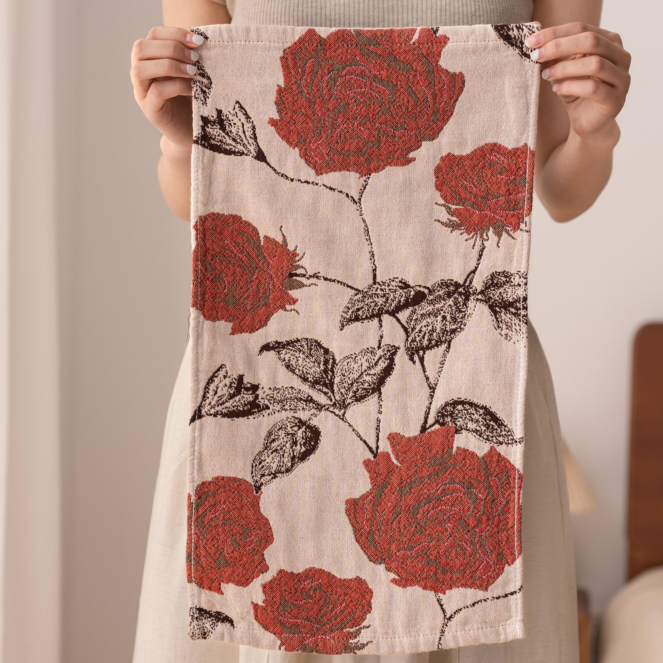 

50X25cm One-flower Pure Cotton Gauze Four-layer Towel for Adults Exquisite Romance 2025 New Style All-cotton Hand Face Towels