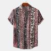 2026 Summer Men's Short Sleeve Floral Shirt - European and American Style