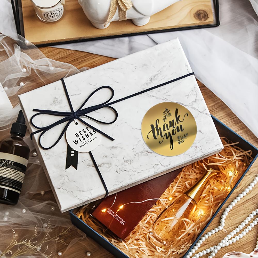Runde matte goldene Danke-Aufkleber, ideal für Geburtstage, Hochzeiten, Giveaways, Brautpartys und perfekt für Kleinunternehmer