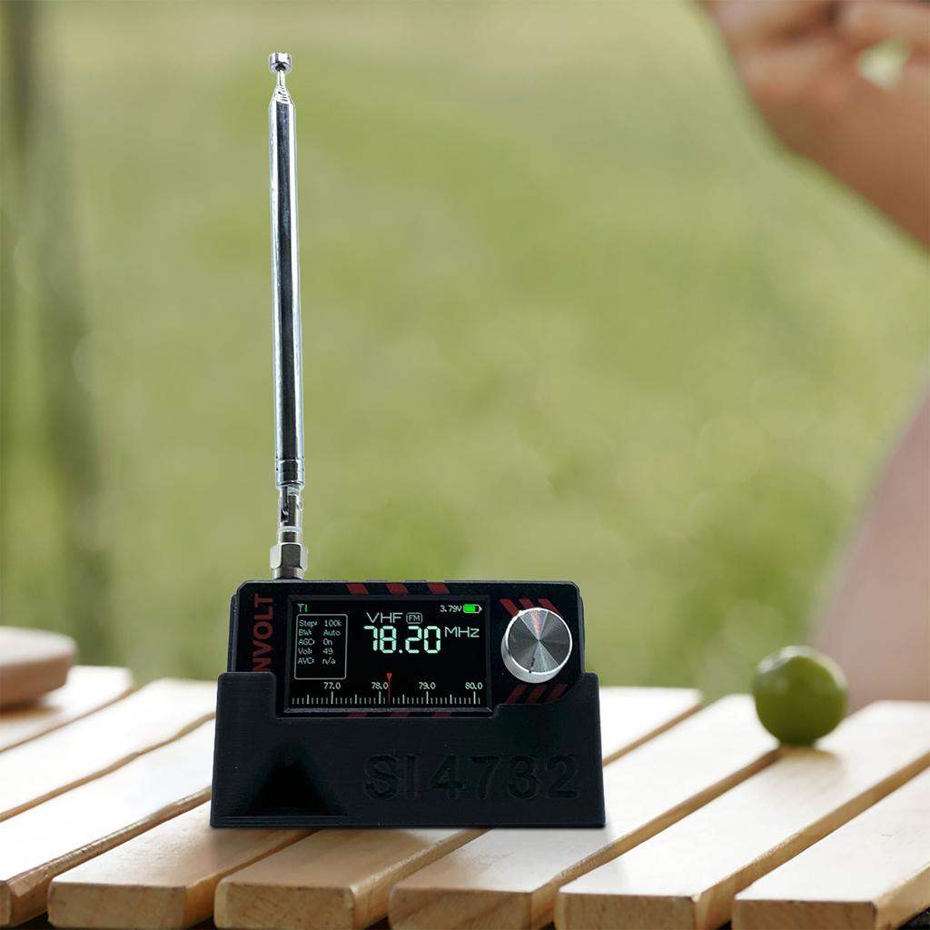For ATS MINI SI4732 DSP Radio Receiver Case with Built-In Sound Guide Groove Convenient Radio Stand 3D Print Radio Storage Case