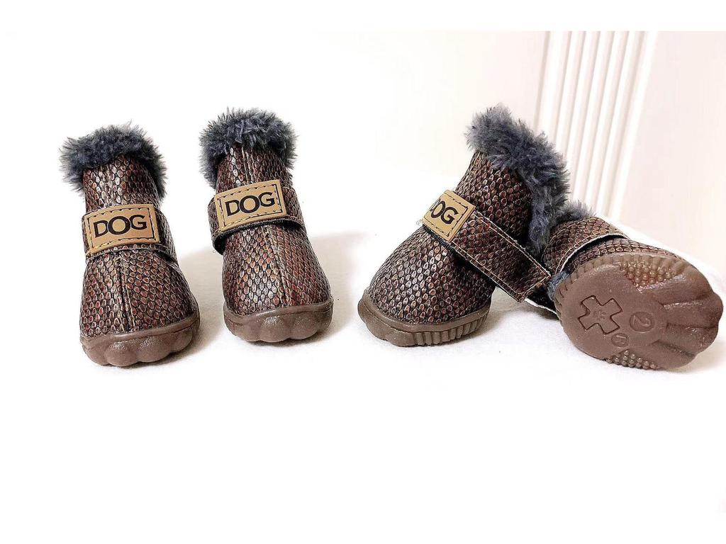 Bawełniane Zimowe Buty dla Szczeniąt Pomeraniana i Bichona Frise - Zestaw Butów na Jesień i Zimę