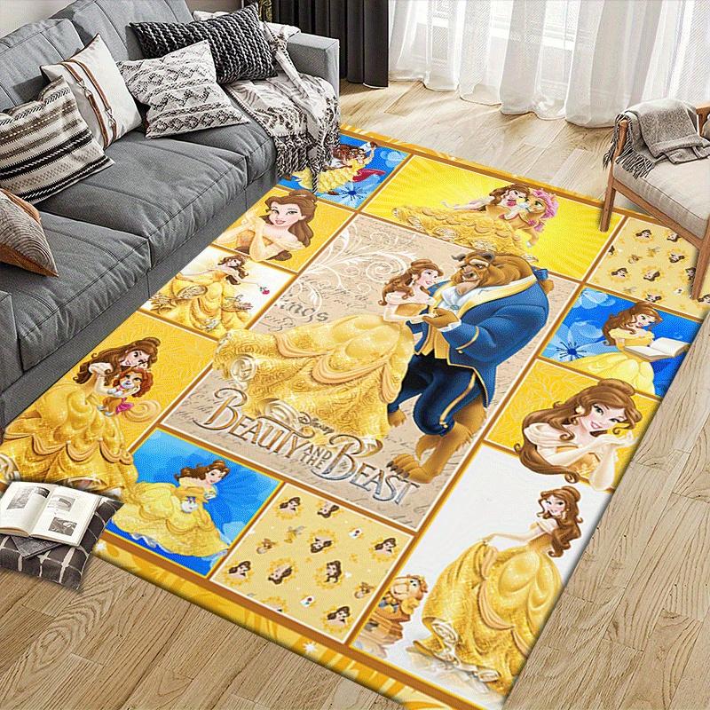 1 Stück Die Schöne und das Biest Teppich Läufer, Schlafzimmer und Spielzimmer Langlebig, Fleckenbeständig und Leicht zu Reinigen, Wohnzimmer