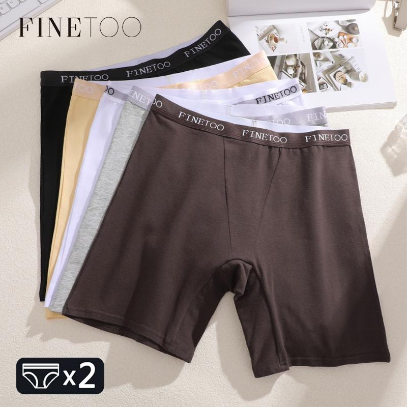 2pcs Women's High Waisted Boxer Briefs Cotton Plus Size Panties Sexy Elastic Waistband Sports Shorts Casual Comfortable Lingerie