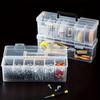 Transparent Handheld Toolbox Portable Large Capacity Hardware Tool Storage Box With Handle Hardware Accessories Toy Sorting Boxs