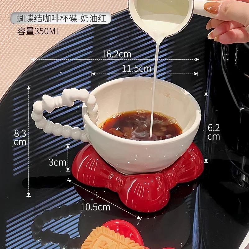 Leichter Luxus Exquisite Keramik-Kaffeetassen Einzigartige Kreativität Becher High-End Restaurant Nachmittagstee Kaffeetasse Weihnachtsgeschenke