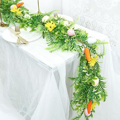 Easter Egg Rattan Spring Simulation Green Plant Door Pendant Easter Ornament Artificial Rattan