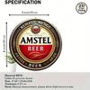 1pc Amstel Beer Vintage Metal Tin Sign 8x8 Inch Round Retro Wall Art Bar Home Pub Decor