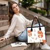Cute Squirrel Pattern Casual Daily Tote Bag Lightweight Portable Shopping Handbag for Women Outdoor Use