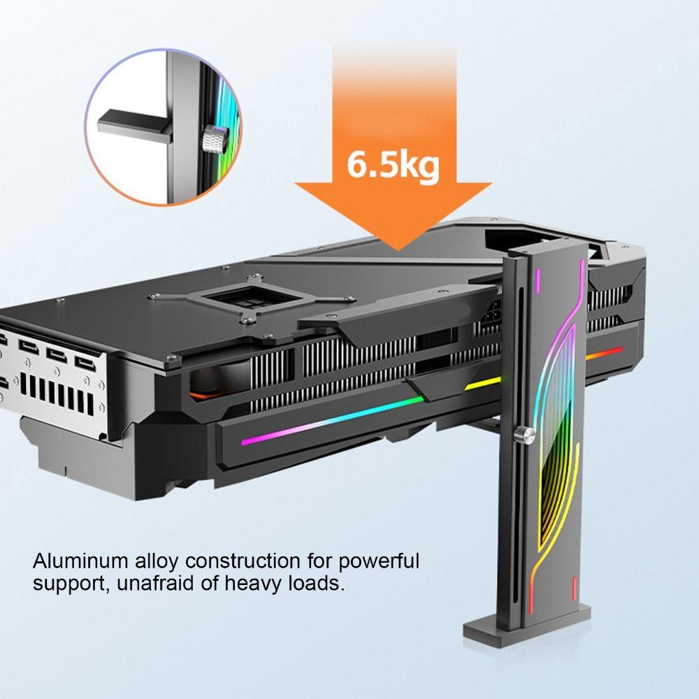 Universal 3PIN 5V GPU Stand Height Adjustable RGB Anti Sag Bracket Vertical Video Card Support PC Case