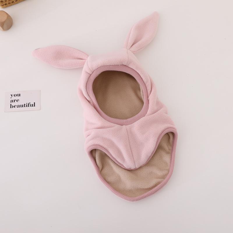 Warm Velvet Baby Hat with Cute Rabbit Ears: Cold-Proof Neck, Ear, and Face Protection for Boys and Girls