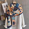 Sciarpa Lussuosa Calda Autunno/Inverno Nappa Pashmina Scialle da Donna Imitazione Cashmere Spessa Trama A Prova di Freddo Antivento Coperta