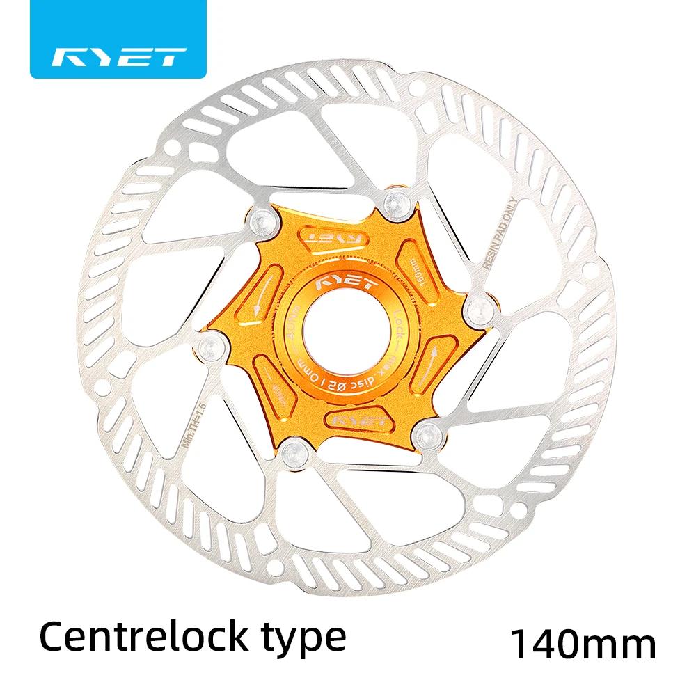 RYET Ultralight Floating Bike Disc Rotor 140mm 160mm - 6 Bolt & Center Lock Stainless Steel for Mountain Road Bicycle Cycling