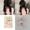 Bowknot Hair Clip Female Girls Hair Pins Mini Grab Clips with Ribbon Design Hair Accessories for Daily Wear and Parties