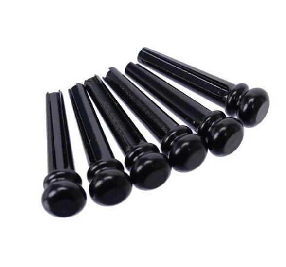Brass Guitar Bridge Pins for Acoustic Guitars - String Nails In Black, Silver, Gold
