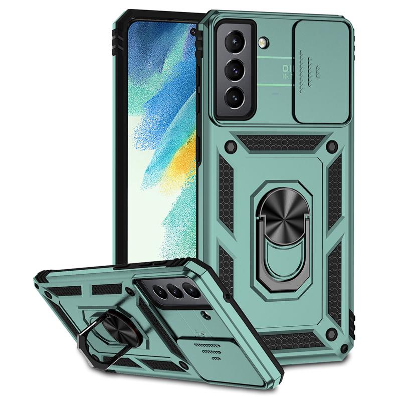 Armor Slide Camera Funda For Samsung Galaxy S21 Ultra Case Magnetic Holder Ring Protect Cover For Galaxy S21 + Plus S 21FE Funda