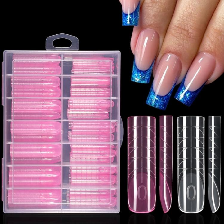 Premium Artificial hoofs 140 Pieces Set With sparkling Finish Ready For Polish Storage Box