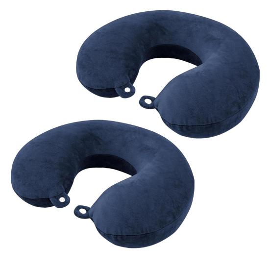 

2 шт. Чехол для подушки U-образной формы, сменный чехол для подушки на молнии с кнопкой для поддержки шеи в дороге