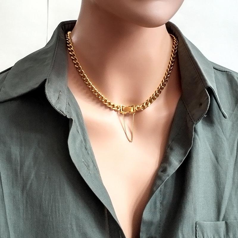 Titanium Steel Flavors Chain Following Bone Chain