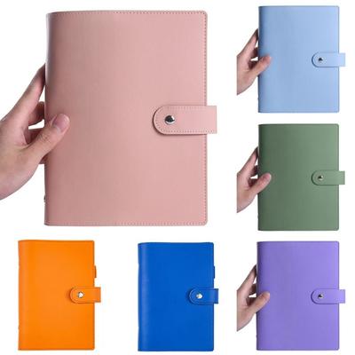 PU Leather Loose Leaf Notebook Cover Macaroon Color Journal Agenda Planner Cover  Men