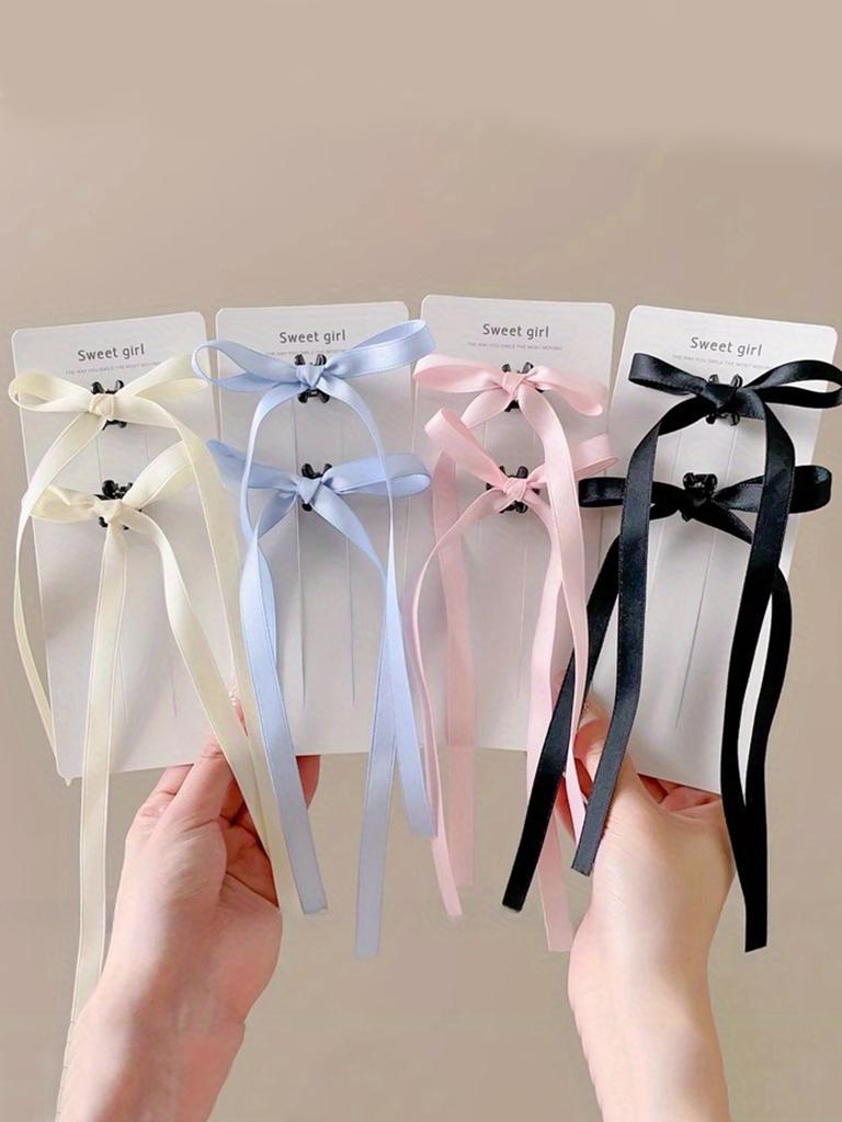 2/8 Stück Mode Einfache Schleife Haarspangen für Frauen Mädchen Party Haarschmuck