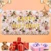 6 Pcs Flower Wall Panel, Floral Backdrop Decor - 24x16 Inch Artificial Rose Wall, Faux Flower Panels for Wedding, Party, Nursery