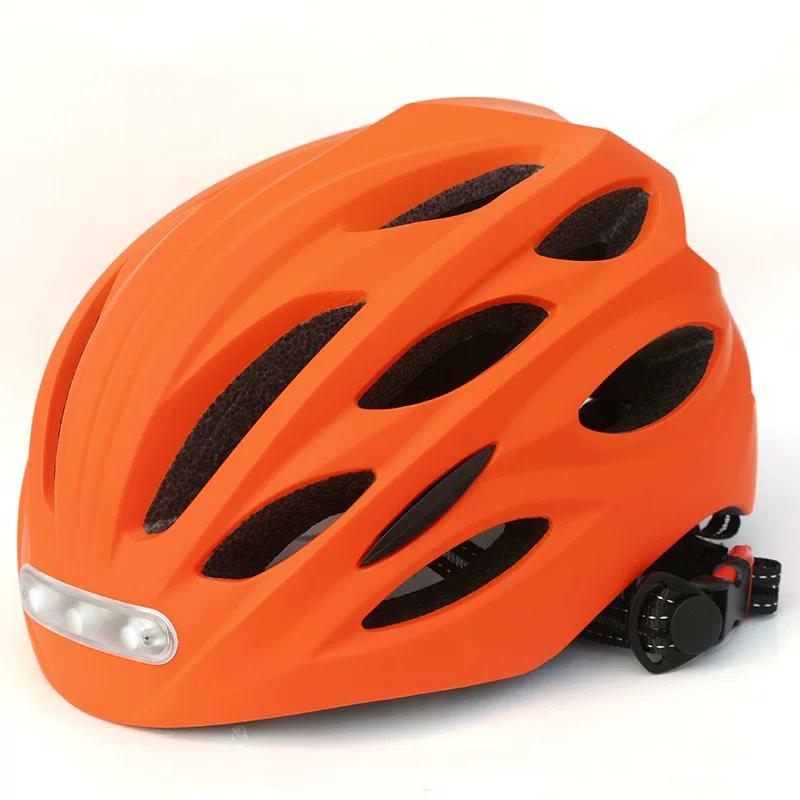Bicycle Helmet with Light Integrated Mountain Highway Bicycle Cycling Helmet Men and Women Ultra Light Luminous Headlight and Rear Light