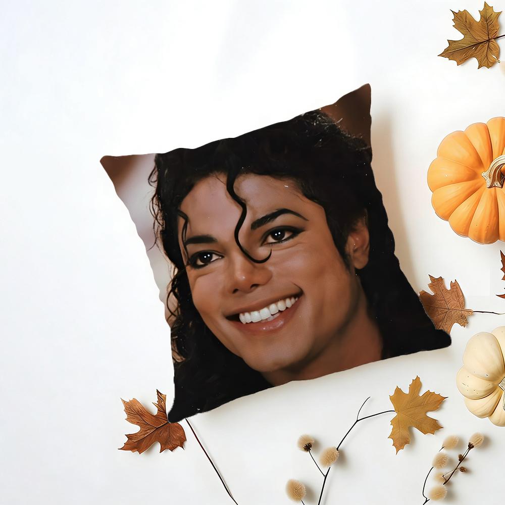 Michael Jackson Kissenbezug Waschbar Leinen Kissenbezug Weich für Tägliches Sofa Bett Wohnzimmer Dekoration
