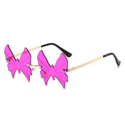 Designer Butterfly Shape Sunglasses For Women Party Halloween Decoration Irregular Fashion Shades
