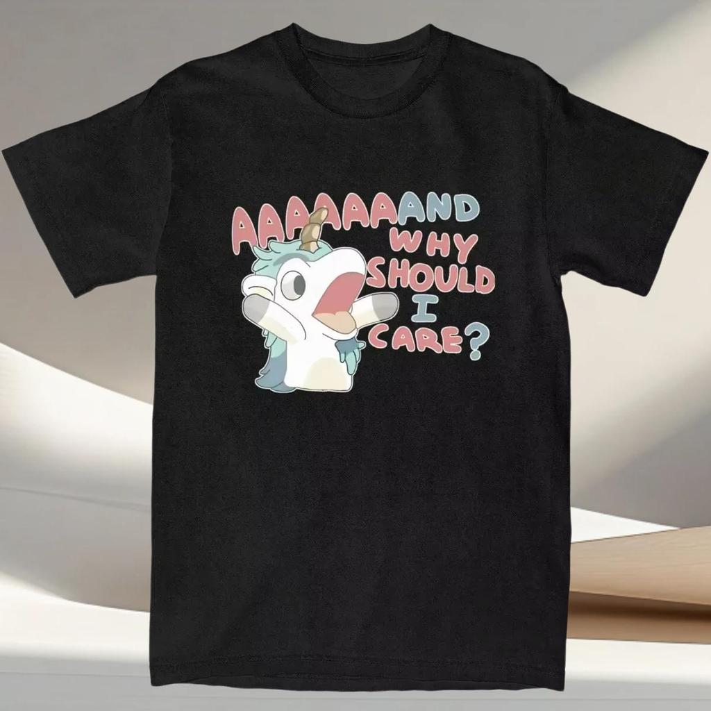 Men Womens T Shirt Why Should I Care Unicorse TShirts Harajuku Hot Anime Blueyed Beach Tees Pattern Cotton Tees Comfortable