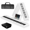 TERENCE V50 White Digital Piano, 88 Keys, Foldable, 30W Dual Speakers, High-Sensitivity Touch-Response Keyboard, Authentic Touch Sensitivity, 128 Voic