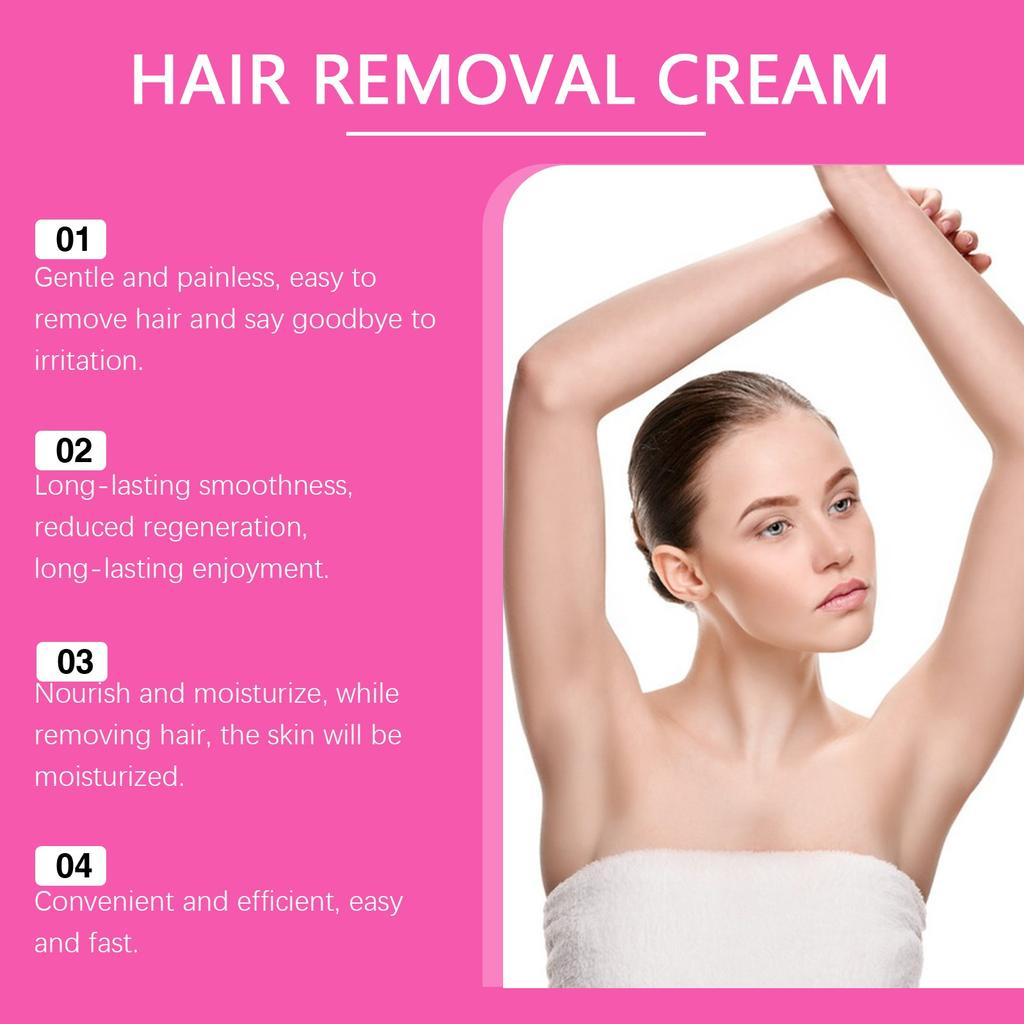 Milde Haarentfernungscreme, Und schnelle Haarentfernung, Nicht reizend, Haarentfernungscreme für glatte Haut