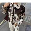 Women'S Lapel Print Shirt Jacket Jacket Casual Versatile