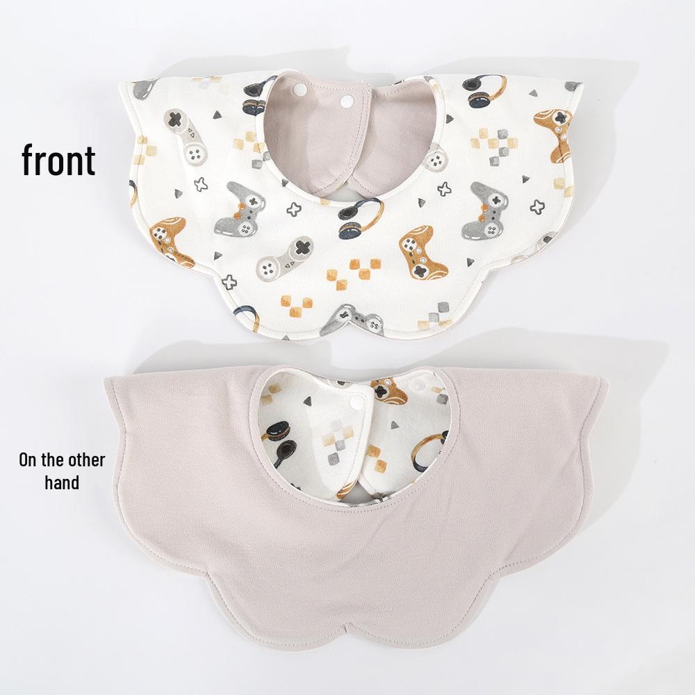 Korean Style Cotton Baby Bib - Double-Sided & Versatile for 0-2 Years