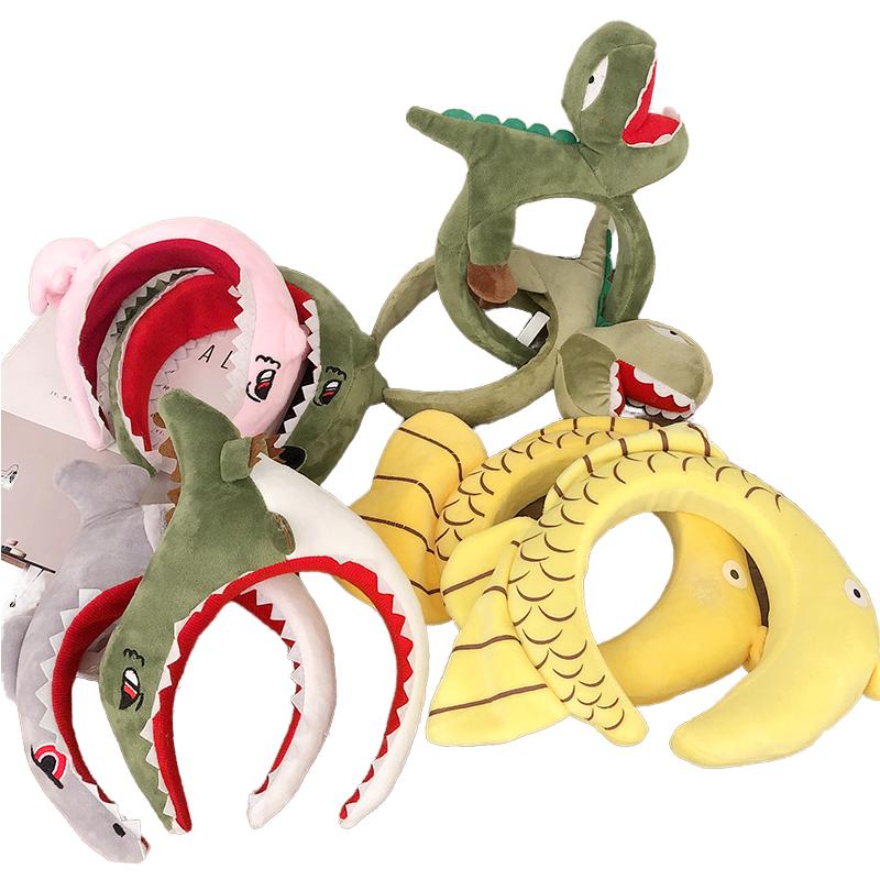 Anime Super Cute Crab Headband New Dinosaur Design Hairband Hair Clip Accessory for Women and Men Funny Cartoon Style