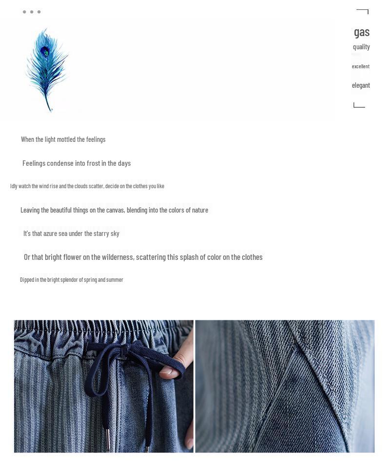 Damen Patchwork Denim Cropped Haremshose